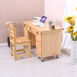 特价实木松木电脑桌写字台书桌办公桌椅儿童学习桌任意尺寸可定做