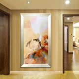 日康 抽象油画 纯手绘现代欧式简约走廊过道别墅挂画 玄关装饰画