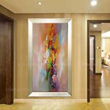 日康 抽象油画 纯手绘欧式现代简约壁画走廊过道挂画 玄关装饰画