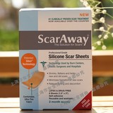 现货 美国进口医用级Scaraway硅胶祛去手术缝针烫伤增生疤痕贴8片