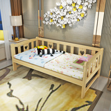 包邮松木儿童床实木带护栏床无漆环保宝宝床男孩女孩床定做幼儿床