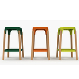 促销简约现代北欧家用宜家创意设计师实木酒吧椅吧台椅高脚凳子