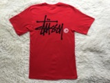 ［特价现货］Stussy Basic Logo 红色 黑字 白c 经典 T恤 短袖