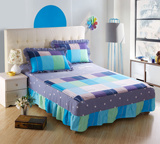 全棉床裙床罩单件纯棉儿童卡通床单床垫保护套1.2/1.5/1.8米特价