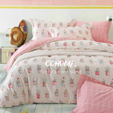 四件套全棉卡通1.5/1.8m米床双人韩式简约纯棉床上用品被套床单