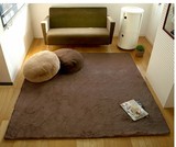 出口外单法兰绒纯色客厅卧室外贸客厅地毯日韩门厅褐色长方形定制