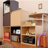 置物柜收纳储物整理柜书柜书架多功能实木质自由组合长35宽30高35
