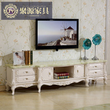 欧式大理石电视柜 实木雕花客厅矮柜卧 室地柜法式电视机柜组合