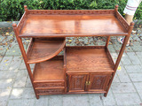 中式红木家具实木中式仿古小花边两门茶水柜 非洲花梨木储物柜子