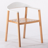 圈椅 实木餐椅 设计师椅子 简约时尚经典 塑料椅背 酒店椅 书房椅