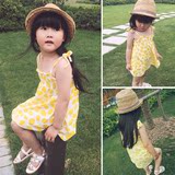 婴儿童装柠檬夏季吊带水果裙 小女孩宝宝纯棉 A字裙子女童连衣裙