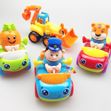 0-1-3岁宝宝惯性回力工程车小汽车 8-9-10个月婴儿学爬惯性玩具车