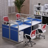 成都办公家具现代简约电脑桌椅屏风职员办公桌4人位组合员工桌椅