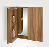 浴室隐藏式镜柜实木卫生间置物柜卫浴镜箱储物收纳柜子可定做1008