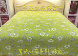 韩国 绿色花朵 水洗绒AB版一面绒一面水洗棉床盖密道绗缝垫榻榻米