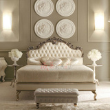 美式实木床高端定制家具意大利欧式美式新古典实木轻奢雕花双人床