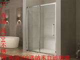 定制淋浴房一字形隔断304不锈钢洗澡房钢化玻璃屏风冲凉房玻璃门
