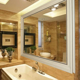 高档欧式浴室镜防水浴室柜镜子壁挂镜现代卫生间镜子可定做3018