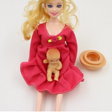 新款芭比孕妇娃娃怀孕女孩过家家玩具儿童益智玩具含小婴生日礼物