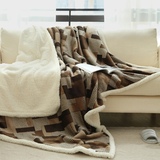 双层复合双面加厚法莱绒毛毯羊羔绒毯子单人盖毯双人床单沙发保暖