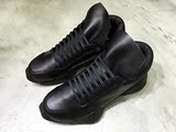 【現貨】ADIDAS X RICK OWENS RUNNER 16SS 黑皮革運動鞋 AQ2825
