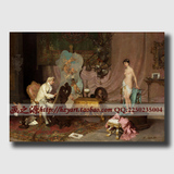 欧式风格 宫廷人物 欧洲人物画 仿真油画 古典人物 酒店装饰画