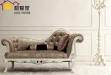 特价古典躺椅美式实木雕刻贵妃椅欧式田园沙发布艺宜家简约美人椅