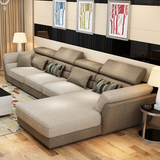 沙发 布艺沙发 大小户型 北欧现代客厅转角组合 可拆洗布沙发家具