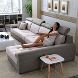 布艺沙发组合 北欧小户型沙发 可拆洗现代棉麻布沙发简约客厅家具
