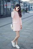 Lagogo/拉谷谷女装2016秋季新款纯色风衣外套FCC373G240-粉红-599