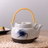 日韩手绘陶瓷创意水果茶壶酒店花茶大水壶海鲜茶酒壶家用酒店餐具