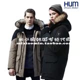 米小敏韩国HUM专柜代购韩版羊羔毛领工装羽绒服 H154H160