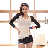 韩国夏季新款女纯棉显瘦瑜伽服套装三件套健身房上衣短裤跑步宽松