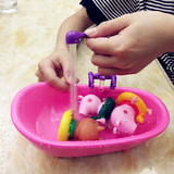 小猪电动浴缸 会喷水的花洒 儿童过家家生日礼物