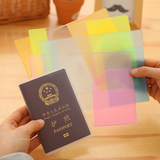 新品彩色磨砂透明护照套护照夹证件套防水护照包透明护照保护套