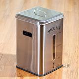 食品级不锈钢米桶 面粉桶 防虫蛀储米箱 家用厨房米缸大容量15KG