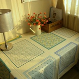 b11#zakka 棉麻田园风方格格子蕾丝边桌布 多尺寸餐桌布 可定制