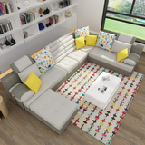 沙发宜家大户型客厅布艺沙发组合可拆洗u型北欧简易转角布沙发