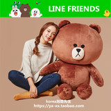 韩国代购正品 LINE friends布朗熊110CM公仔 1.1米超大号玩偶玩具