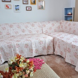 韩式田园沙发巾沙发罩子全盖沙发套罩布布艺沙发盖布粉色清新碎花