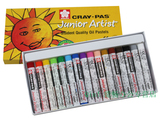樱花油画棒16色套装儿童初学绘画软蜡笔 幼儿园推荐油画棒 填色笔