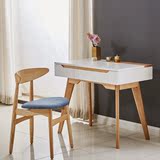 新品北欧宜家梳妆台妆凳组合现代简约化妆桌子卧室翻盖写字台家具