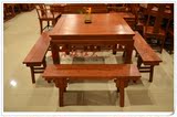 红木家具大果紫檀红木餐桌缅甸花梨八仙桌中式仿古餐桌椅组合家具
