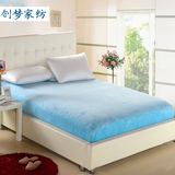加厚保暖珊瑚绒床笠床单床垫罩 纯色法兰绒席梦思床垫保护套1.8米