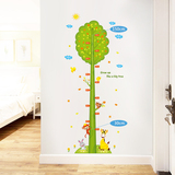 新款儿童房装饰墙贴纸宝宝身高贴创意卧室墙纸贴画可爱成长树贴纸