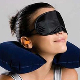 汽车头枕 充气旅行头枕 遮光眼罩 耳塞 旅游三宝  汽车用品超市