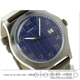 日本正品代购直邮MARC JACOBS男款绿色真皮表带条纹蓝色表盘手表
