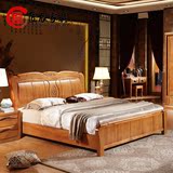 实木床1.8米双人床 现代简约主卧室大床成人床简易床 中式新婚床