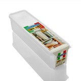 日本冰箱保鲜盒塑料大容量长方形面条盒食品冰箱收纳盒密封保鲜盒