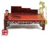 轩辕殿 红木雕明清微型古典小家具模型摆件 红酸枝贵妃椅 榻 床